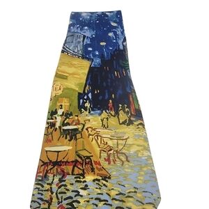VINCENT Van Gogh Men's Neck Tie Art Cafe Terrace At Night